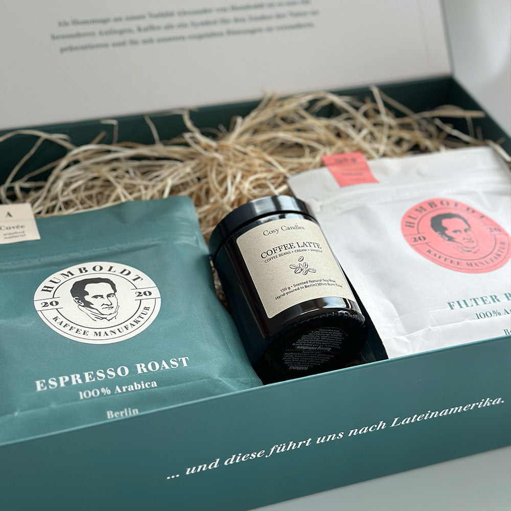 Humboldt Kaffeebox & Duft- und Dekokerze